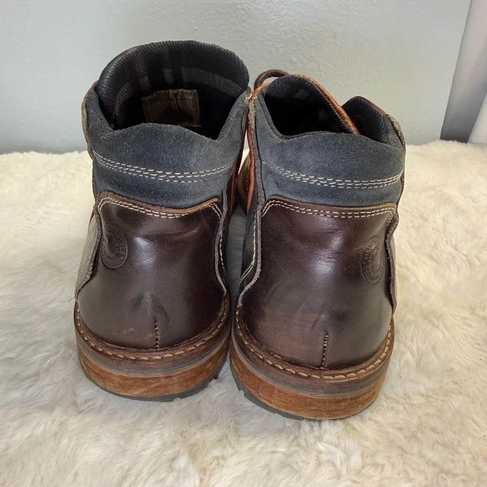 Steve Madden Medici Men's Leather Chukka Boots Cognac Brown Lace-Up Size 11